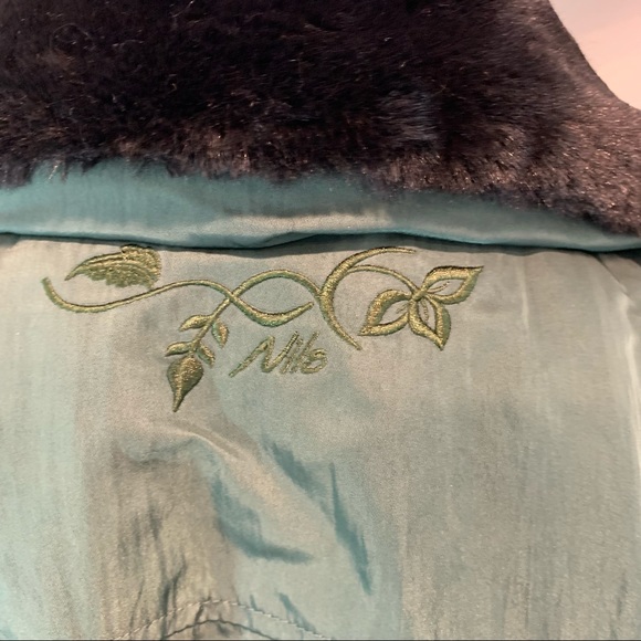 NILS Ski Snowboard Jacket Vintage Skiwear Size 12 Removable Fur Collar Sleeves - Picture 4 of 14